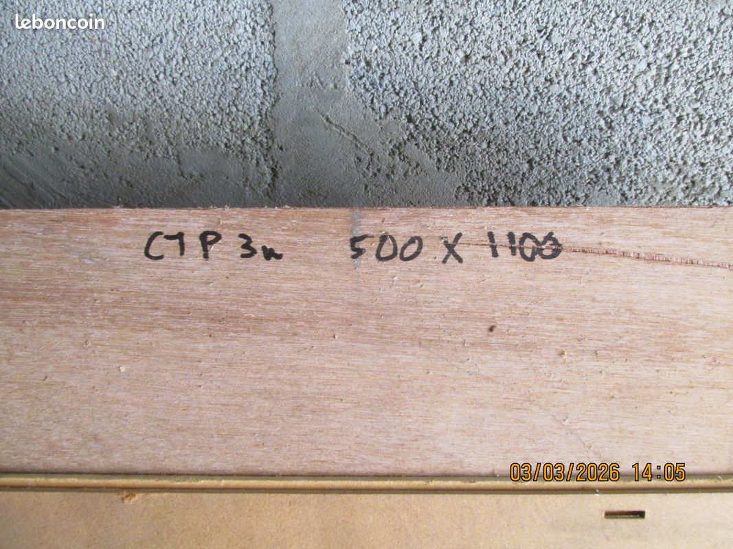 CTP , contre plaqué 3mm 1100X500mm recoupabla avos cotes (image 1)