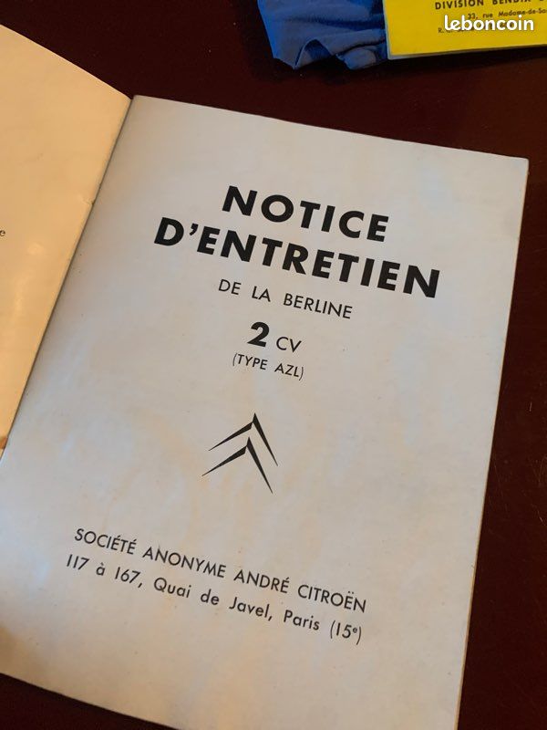 2CV notice d’entretien Berline AZL (image 2)