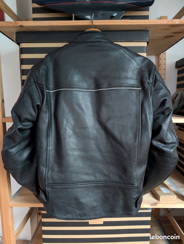 Blouson moto Bering homme – Taille L – Cuir noir (image 2)