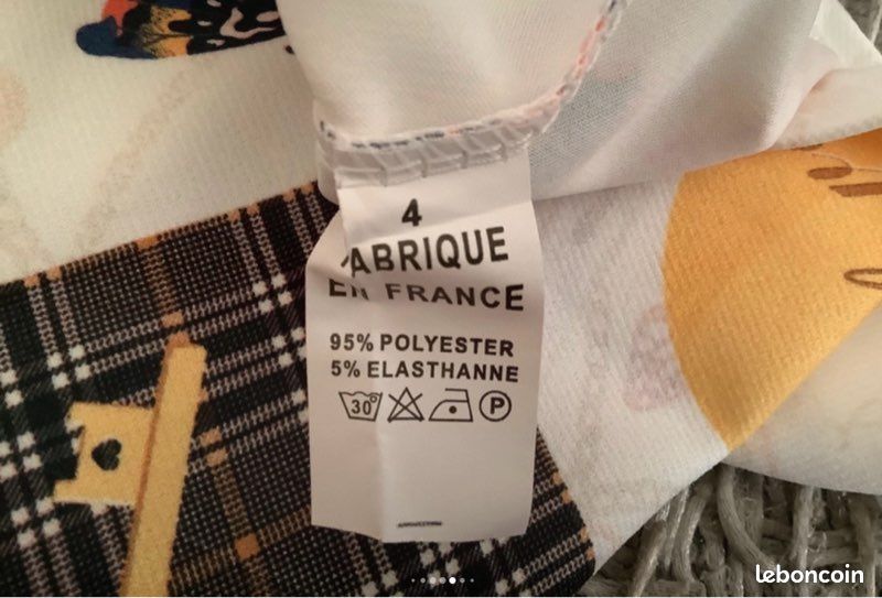Robe courte Fillette 4 ans Motifs Léopard + Cœur+ clef / État neuf (image 6)