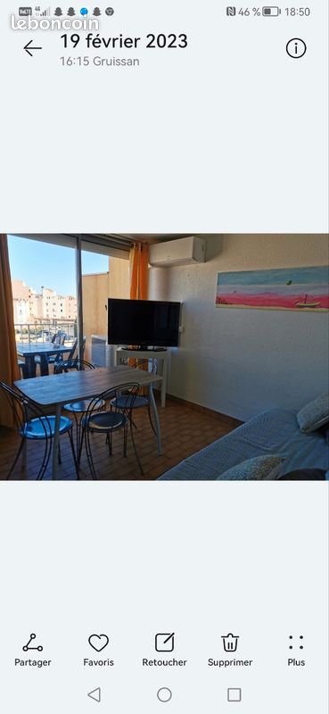 Appartement 2 pièces 24 m² · à Gruissan · 24 m² · 550 €/mois