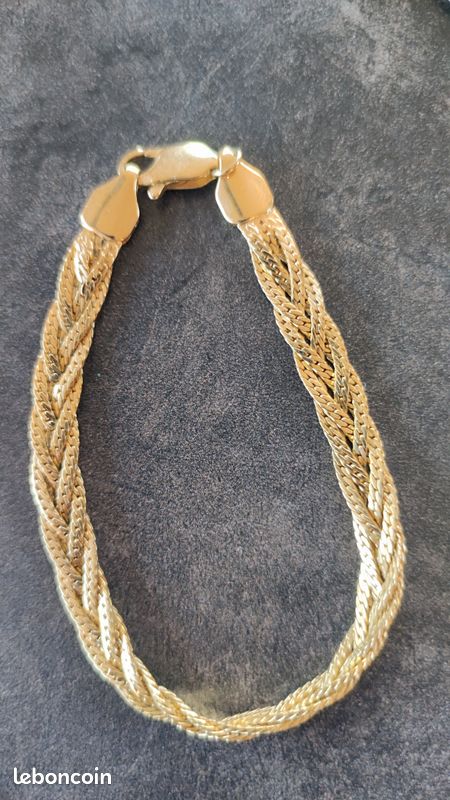 Collier et bracelet chaine tressées (image 2)