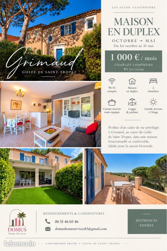 Maison 3 pièces 60 m² · à Grimaud · 60 m² · 1 000 €/mois