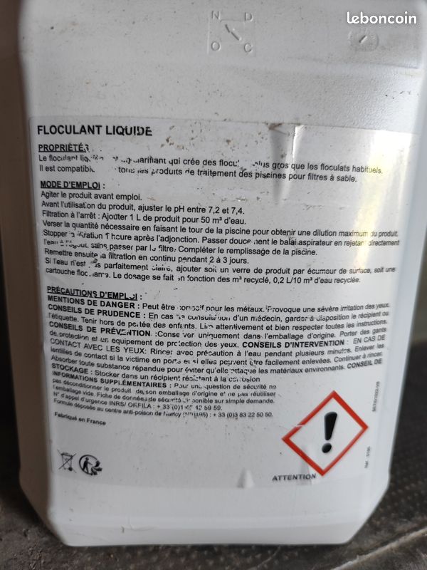Bidon floculant neuf (image 3)