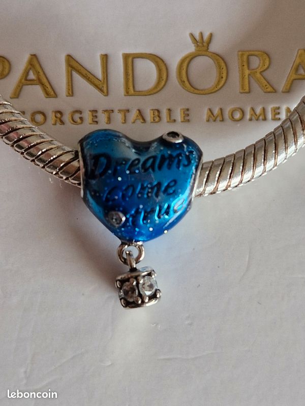 Charm Montgolfière En Argent Sterling Et Bleu - Bijou Neuf Sans Emballage, Pierre Bleu Marine