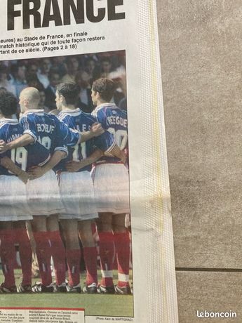 Journal L’équipe 11 juillet 1998 Vive le Foot - Coupe du