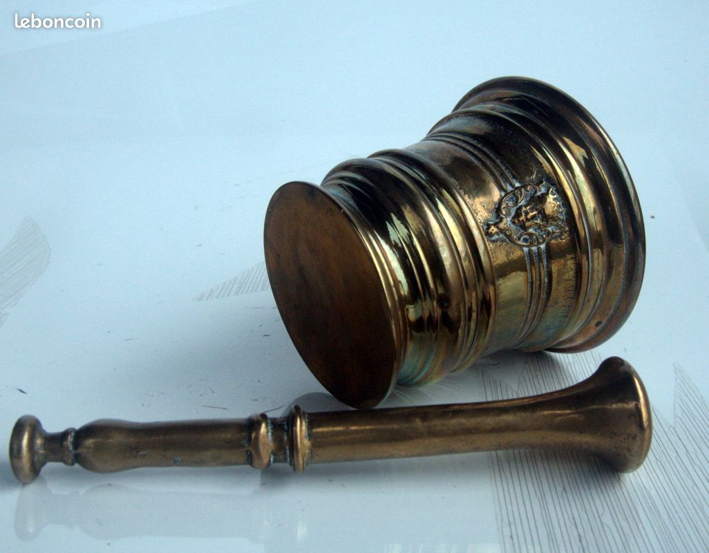 MORTIER Pharmacie Apothicaire BRONZE cendrier ART DECO vide poche cotoflex (image 7)