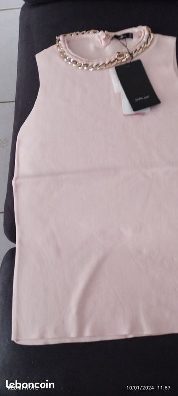 Barboteuse Zara Kids - 6-9 mois - Rose - Fille