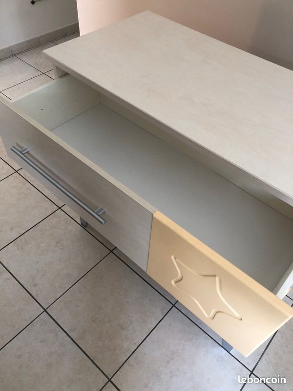 Commode 3 tiroirs avec plan à langer SAUTHON Collection FUN (image 2)