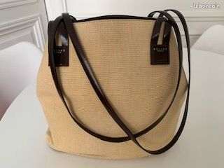 Sac Céline toile beige et cuir marron (image 1)