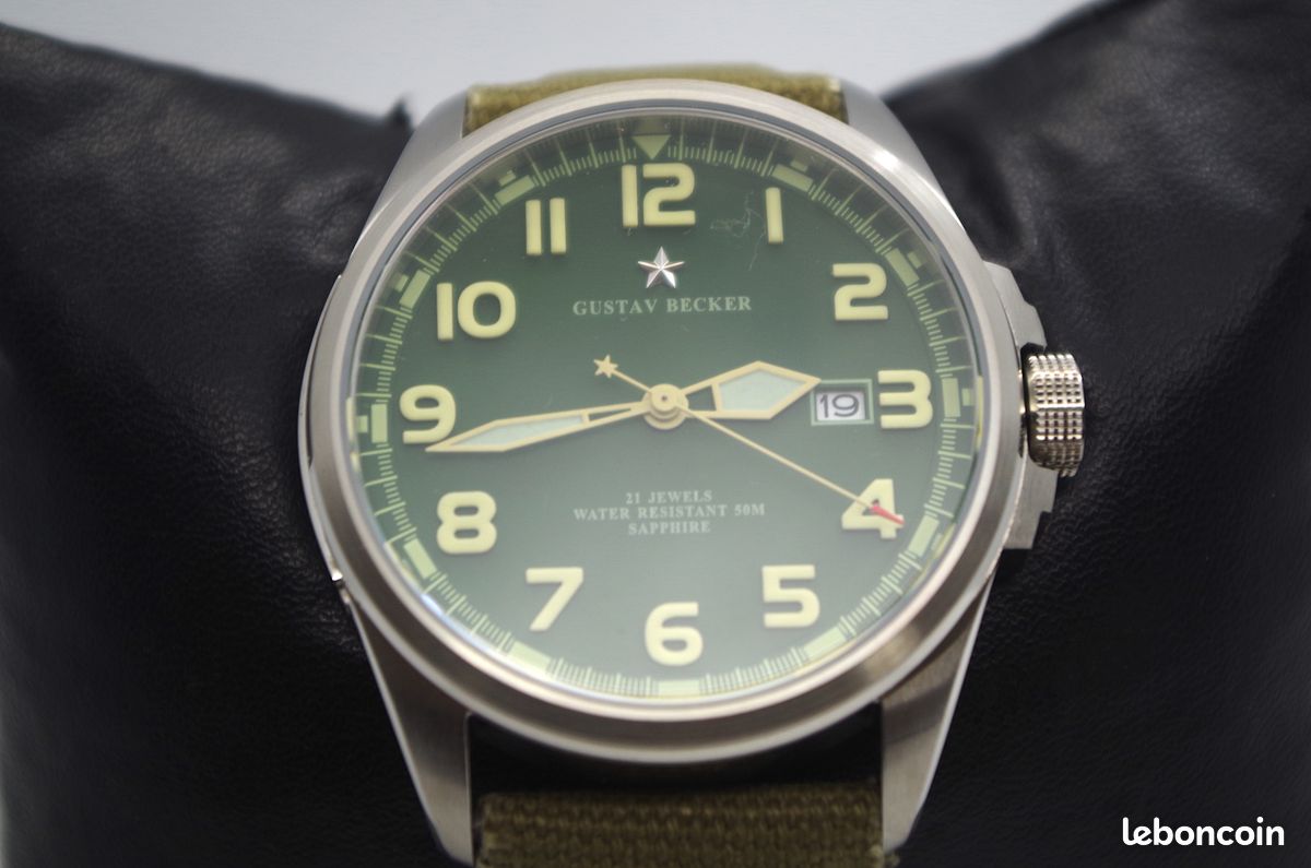 ⏱️💎✨ Montre Sugess Gustav Becker 43MM – Neuve Pack Complet