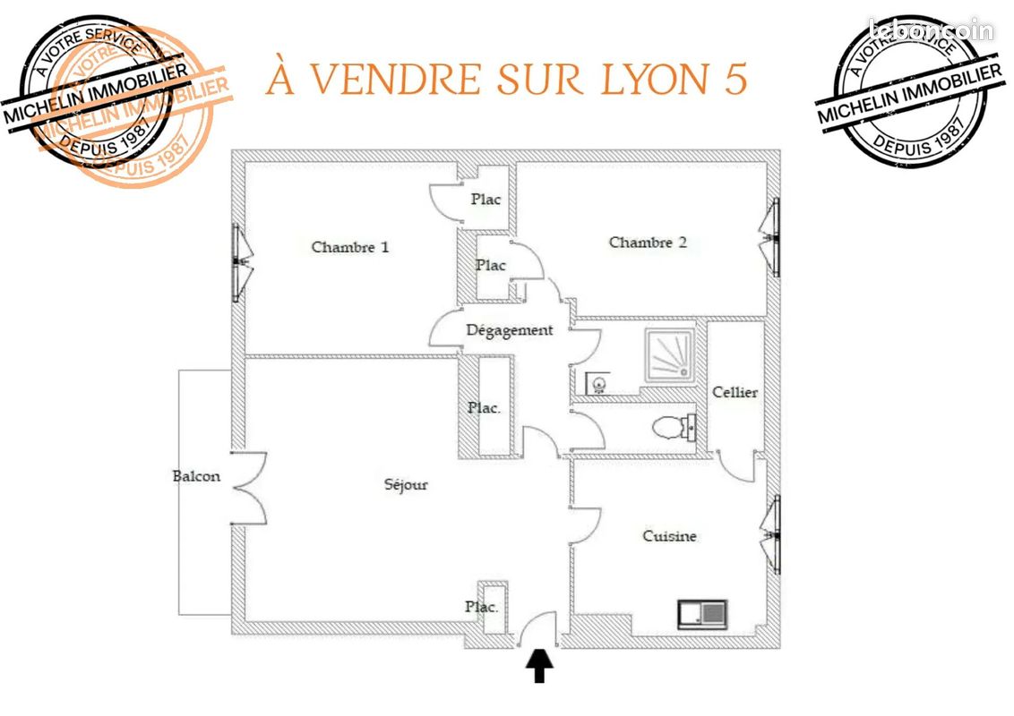 Appartement 3 pièces 56 m² · à Lyon · 56 m² · 190 000 €