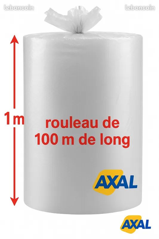 Film plastique rouleau papier Bulle 100m x 1m (image 1)