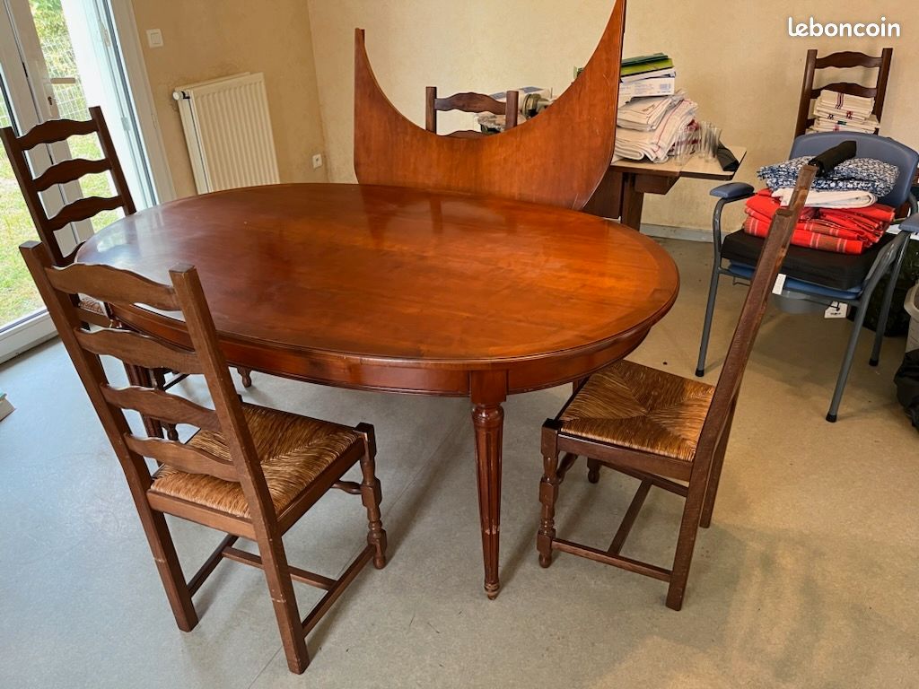 Table ovale + 4 chaises (image 1)