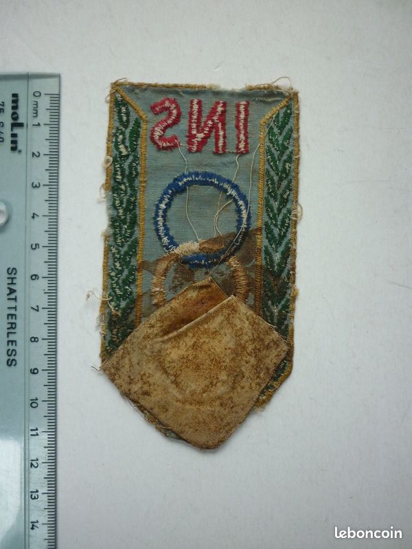 Ancien Écusson Corse 1945-1950 - Patch Tissu Vintage 60x48 Mm