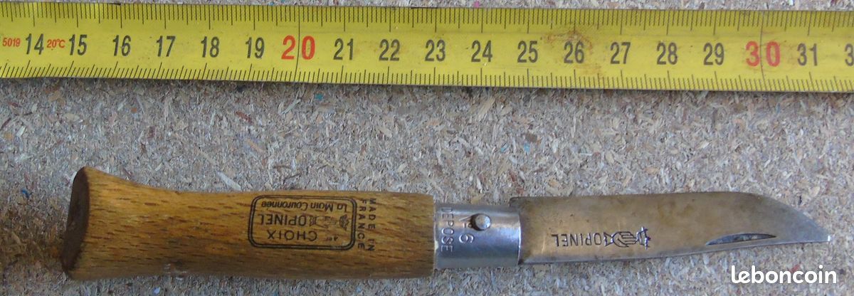 ANCIEN COUTEAU OPINEL Inox N°8 Main Couronnée Made France Knife Messer