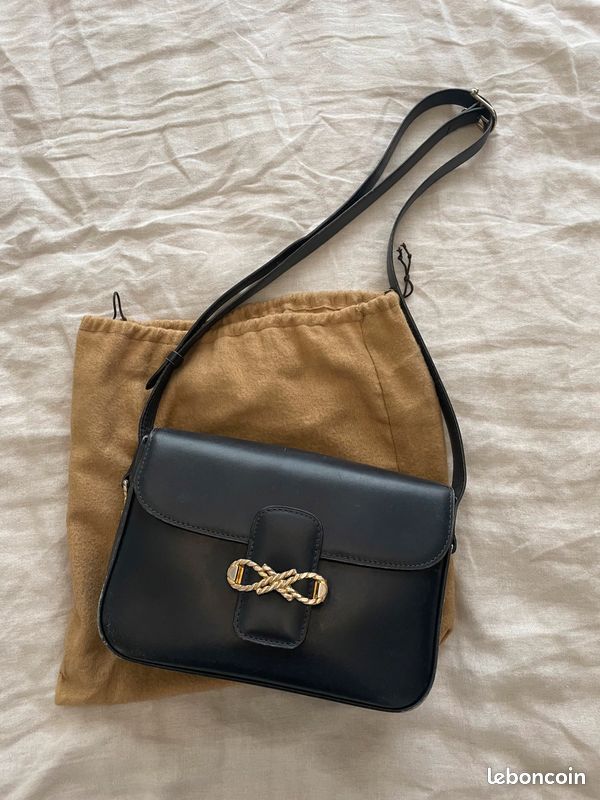 Sac Céline vintage Classic box bleu marine bon état (image 1)