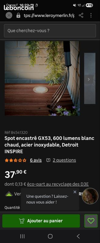 Spot extérieur à encastrer IP67 (image 1)