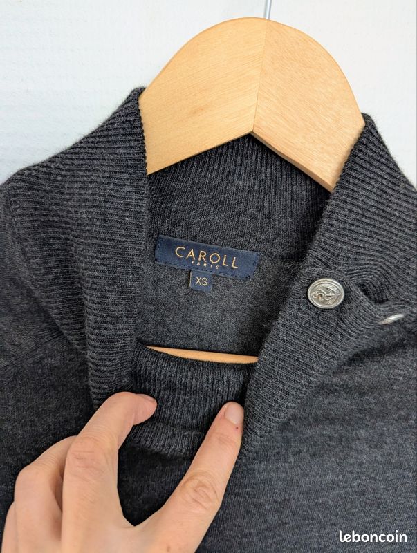 Pull Col Roulé Caroll - Taille 40 - Vert Kaki - Laine Mérinos Et Acrylique - Neuf Sans étiquette