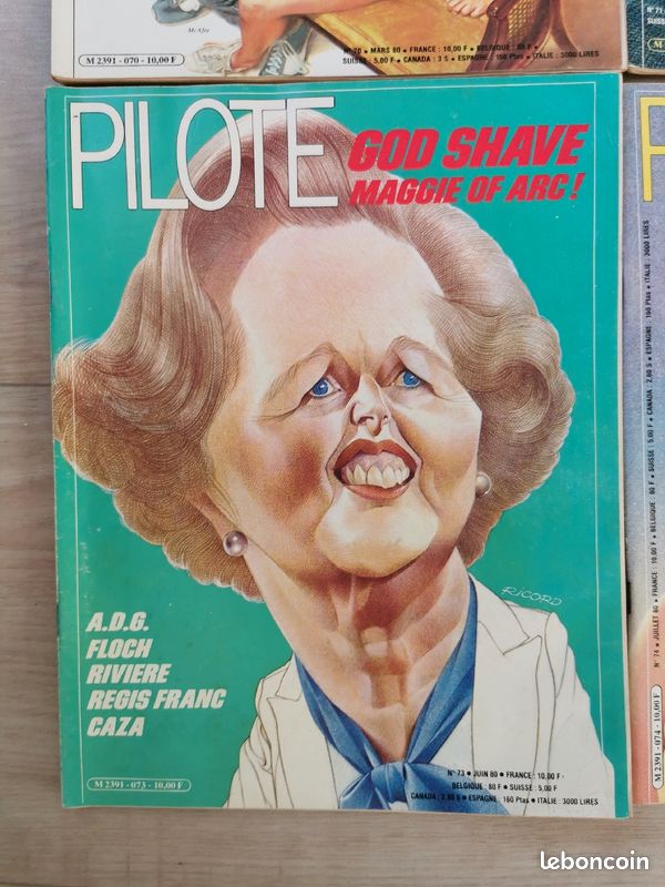 Lot 7 magazines Pilote vintage 80s (image 4)