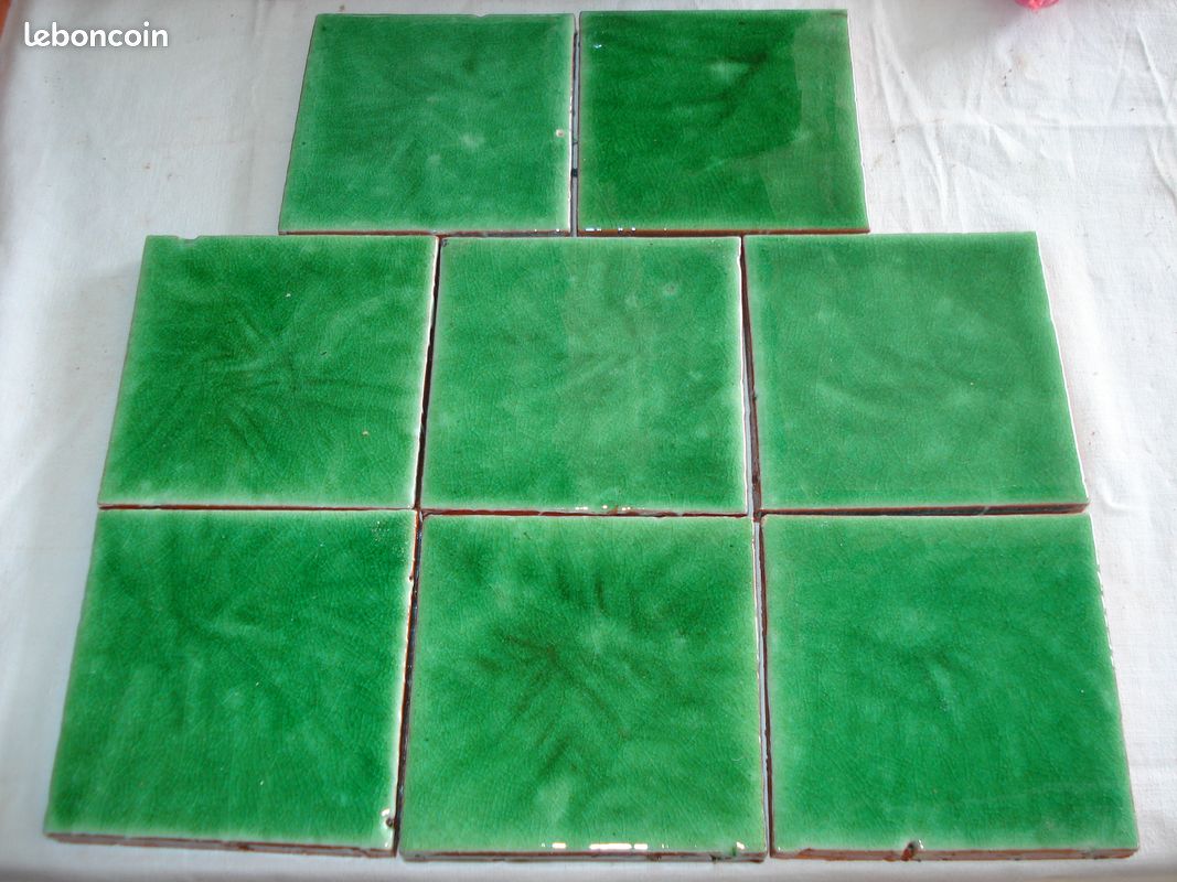 Carreaux terre cuite des Rairies vert brillant (image 1)