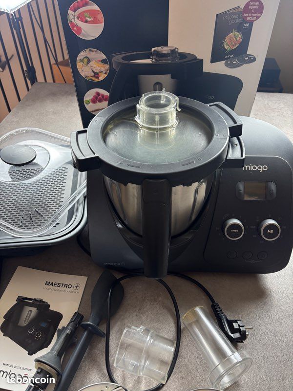 Robot de cuisine Miogo Maestro+ de BOULANGER multifonctions 8 personnes/ kit complet / noir (image 1)