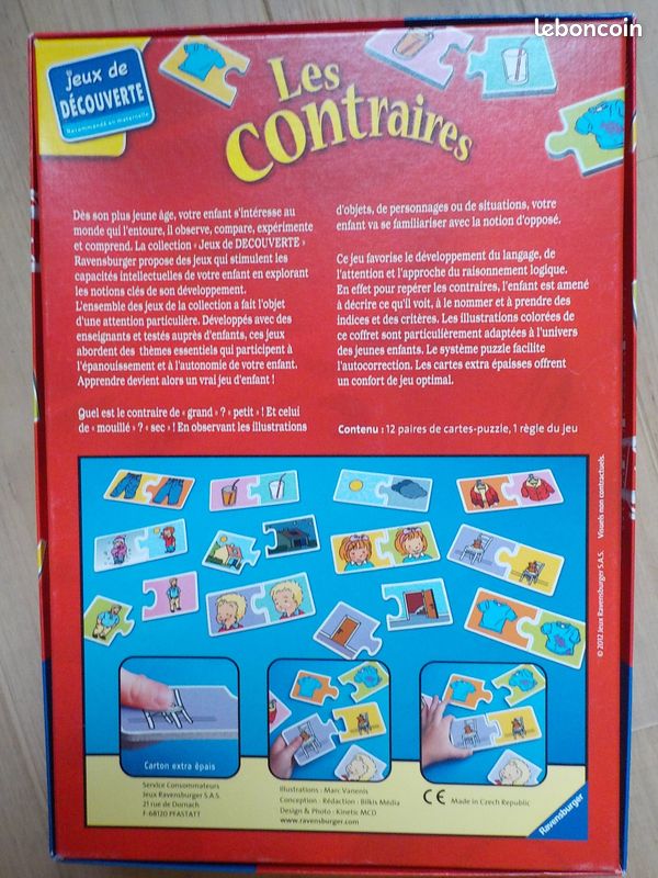 Jeu des contraires (2ans et plus) Etat neuf (image 2)
