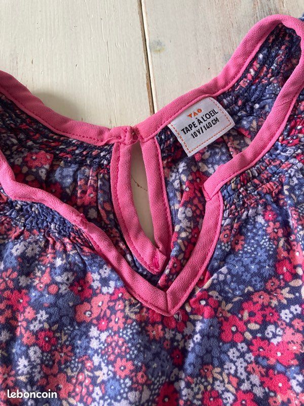 Blouse fleurie TAO fille 10 ans (image 2)