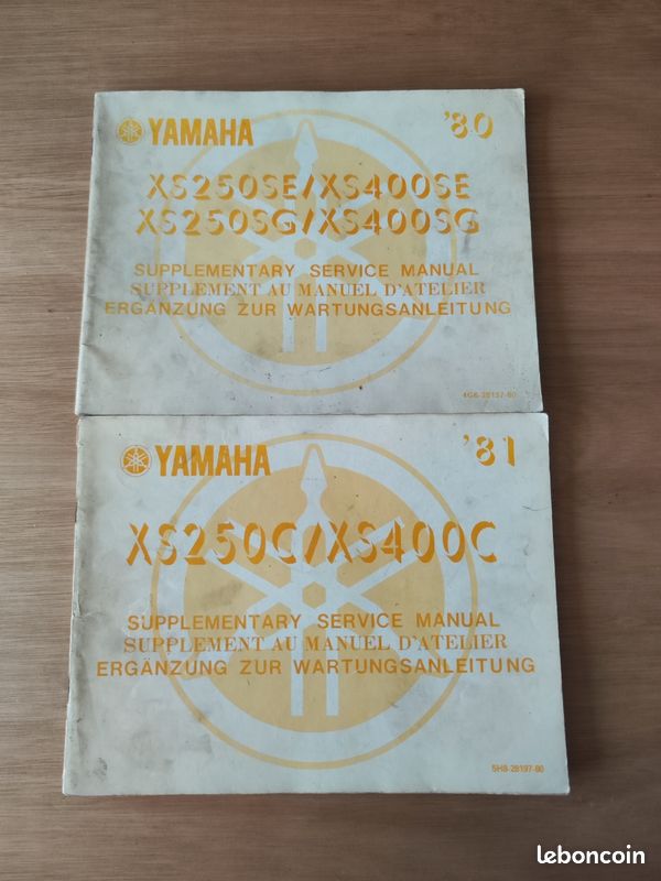 Supplément au manuel d'atelier Yamaha XS250 XS400 C SG SE (image 1)