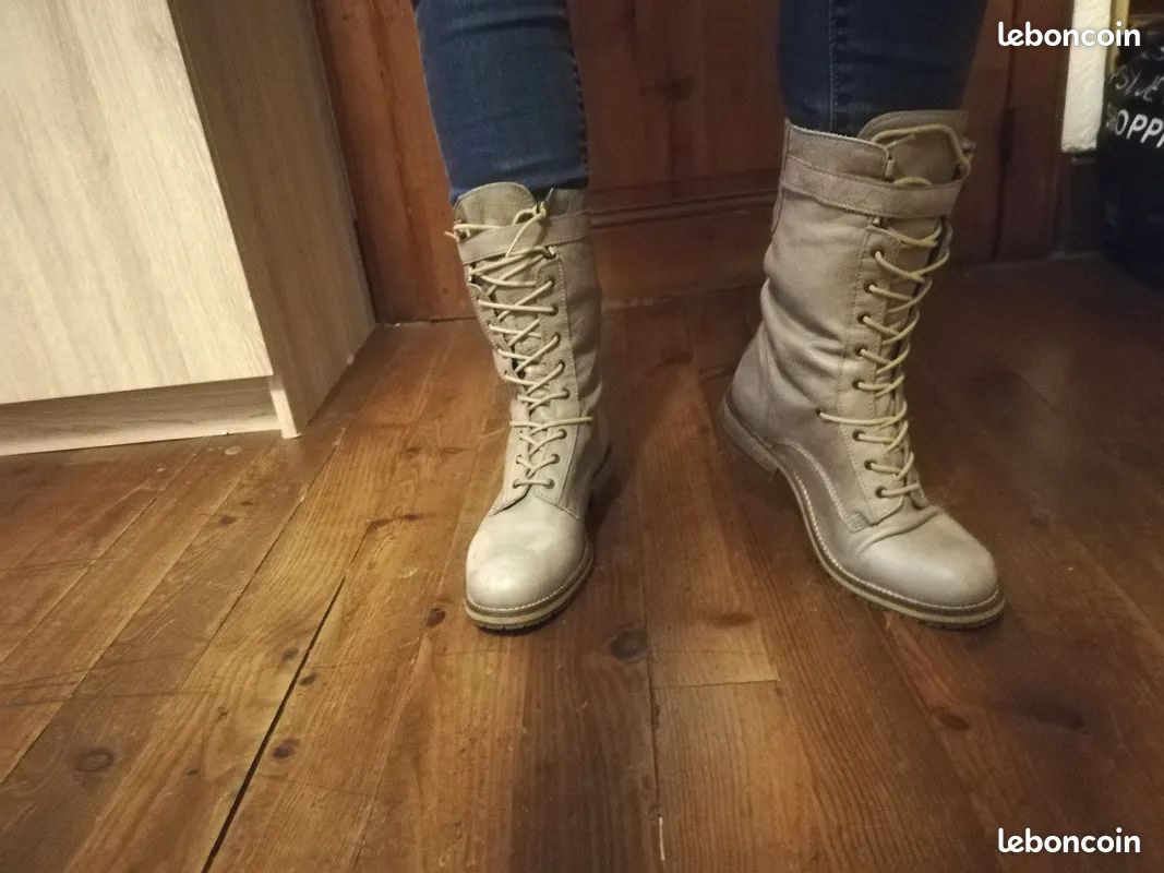 Bottines cuir T39,5 - T40 (image 2)