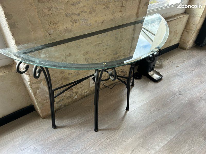 Console fer forgé + verre (image 3)