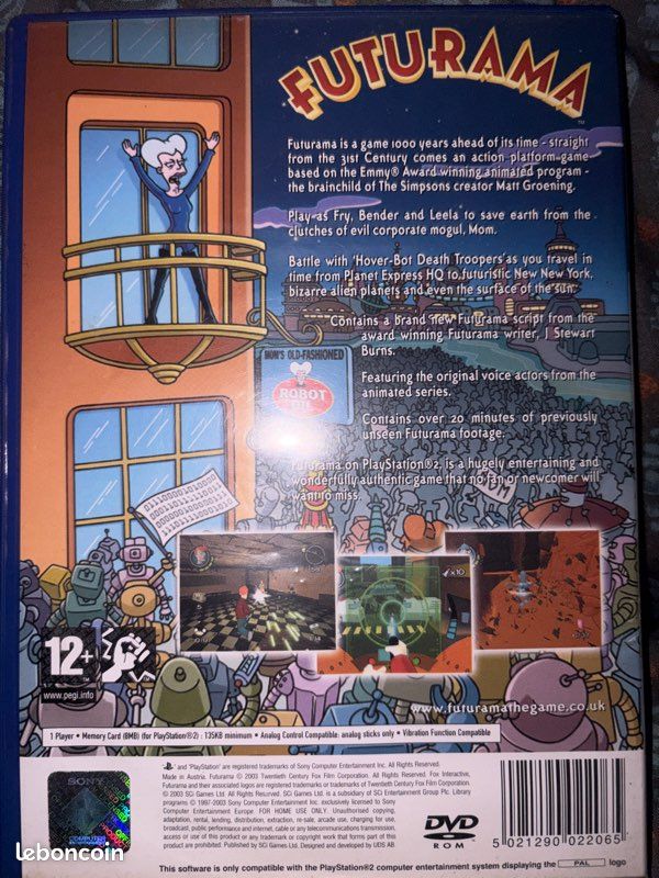 Futurama PS2 (Disque + Boîte + Manuel) (image 3)