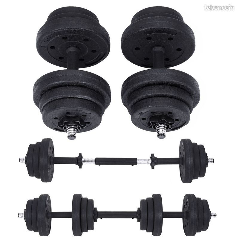 Lot D'haltères Et Poids En Fonte 10 Kg - Musculation, Fonte, Occasion (idée Cadeau Noël)