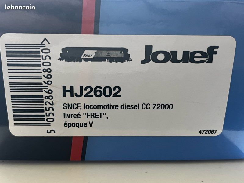 Caisse De Locomotive CC72054 Jouef – échelle HO – Bon état