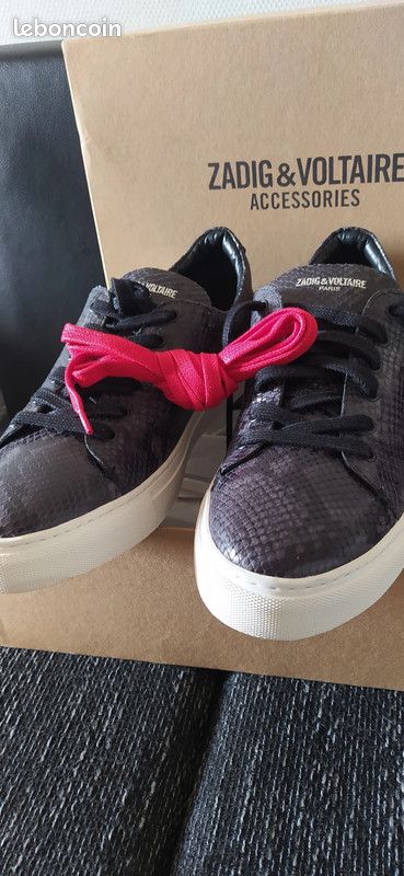 Zadig & Voltaire Baskets Cuir effet reptile Taille 45 (image 5)