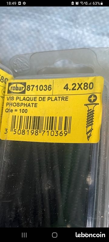 Vis de plaque de plâtre (image 1)