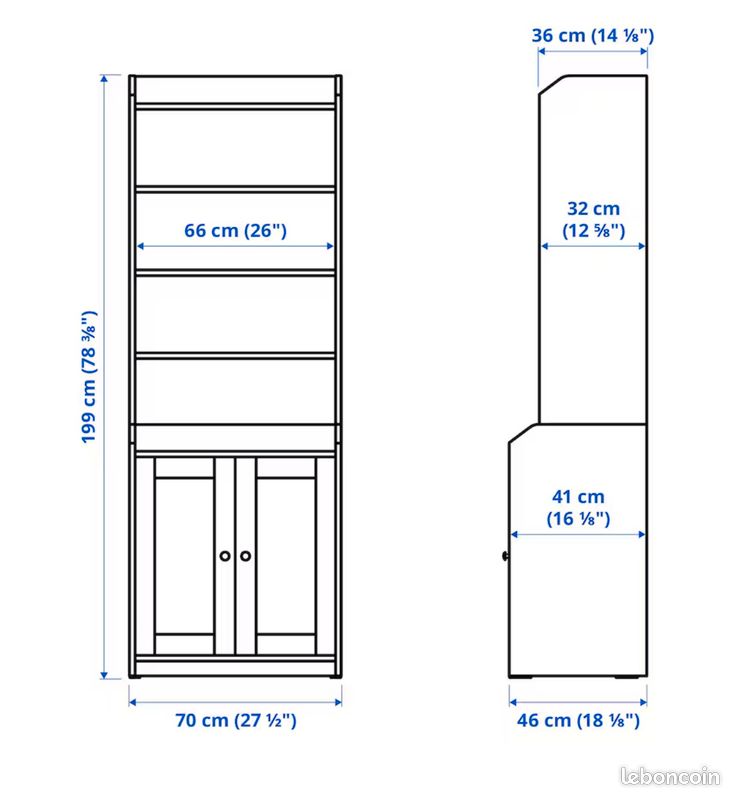 Armoire deux portes IKEA Hauga (image 6)