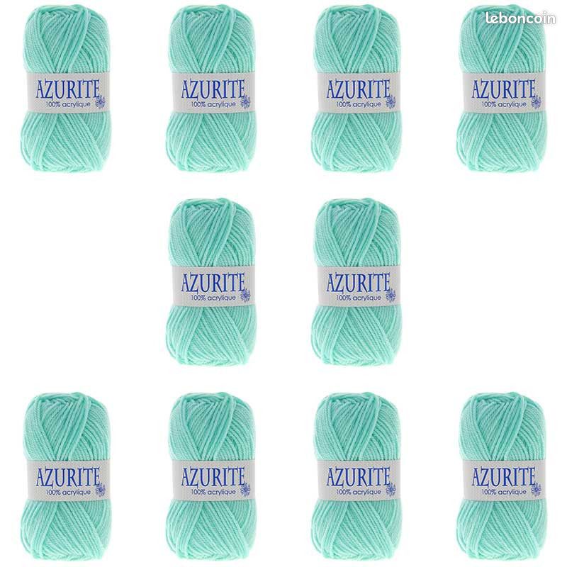 Lot De 10 Pelotes De Laine Acrylique Distrifil - Azurite Gris Clair - 50g/140m