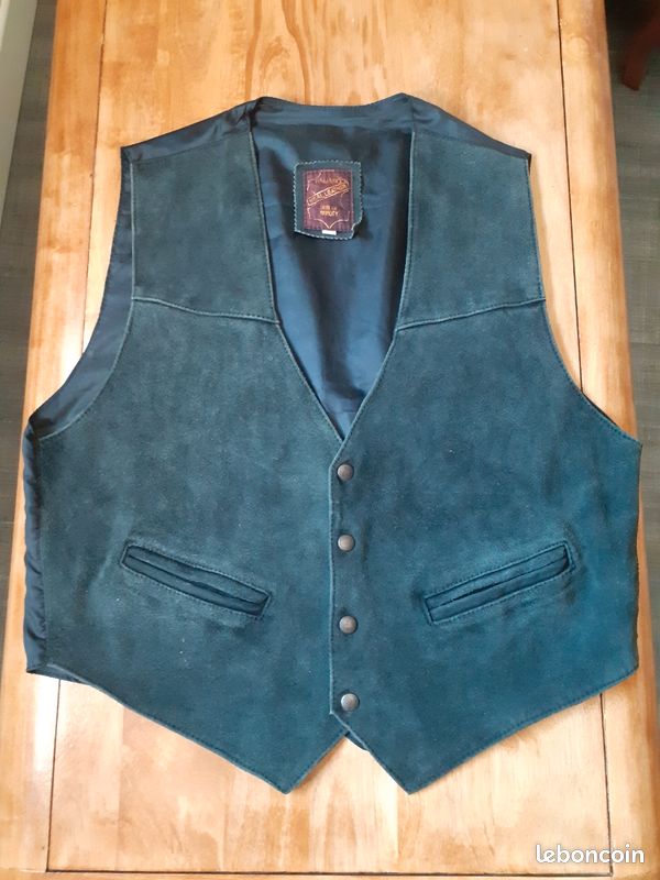 Petit gilet homme cuir Vêtements