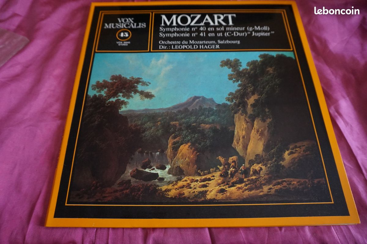 Disque vinyle 33 tours Mozart symphonie 40 et 41 (image 1)
