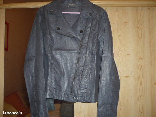 Veste lin grise forme perfecto FLEUR DE SEL T38 neuve (image 1)