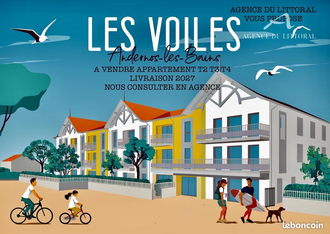 Appartement 2 pièces 47 m² · à Andernos-les-Bains · 47 m² · 268 000 €