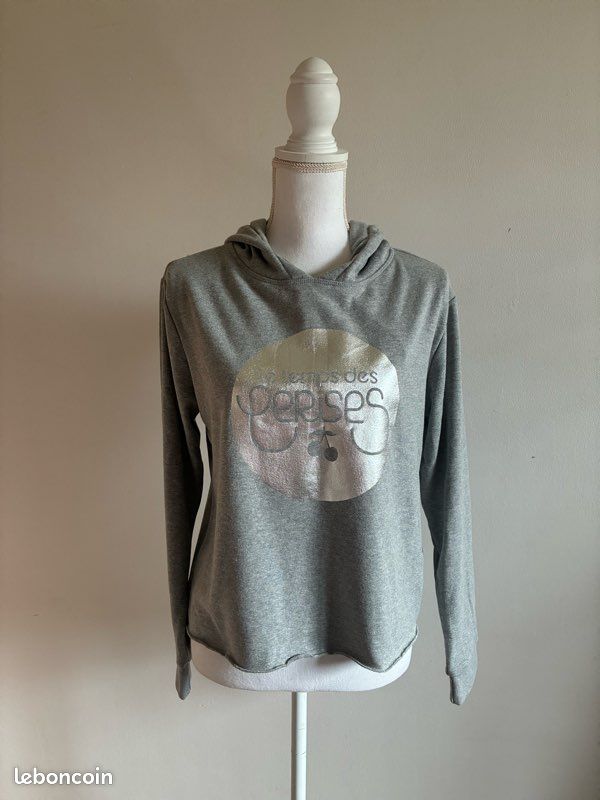 Sweat Pull Femme Skinny Dip Gris - Taille L - Très Bon état