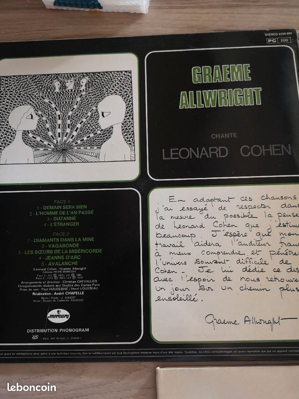 3 albums Graeme Allwright Vinyls en état impeccable (image 2)