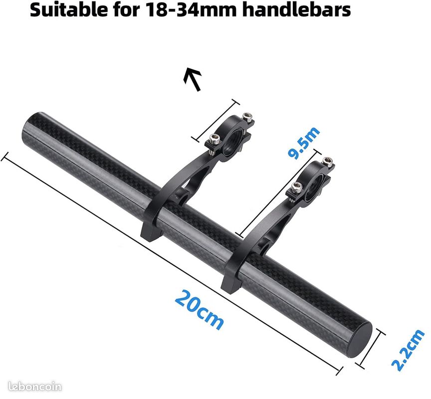 Extension de guidon de vélo, support de lampe de poche en alliage d'aluminium pour guidon avant de vélo | Rakuten Extension de guidon de vélo, support de lampe de poche en alliage d'aluminium pour guidon avant de vélo | Rakuten