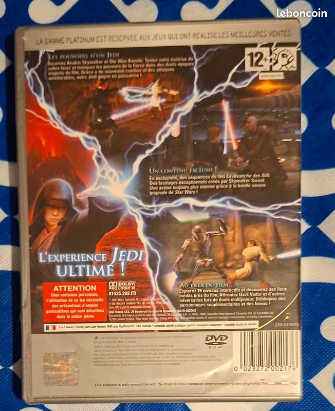 Jeu Star Wars Episode 3 : La Revanche Des Sith Sur PS2 - Édition Platinum - Complet (PAL, VF)