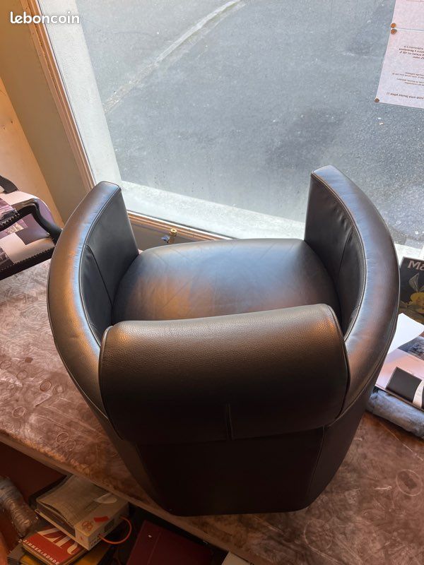 Fauteuil Bernard massot confort en cuir (image 4)