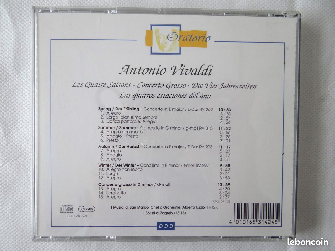 CD musique classique : VIVALDI, BEETHOVEN, MOZART, BRAHAMS (image 4)