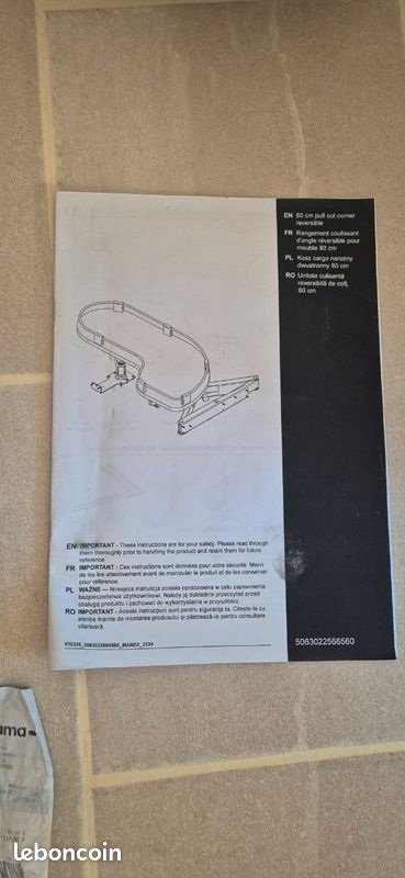 Rangement d'angle pour meuble de cuisine 80cm (image 5)