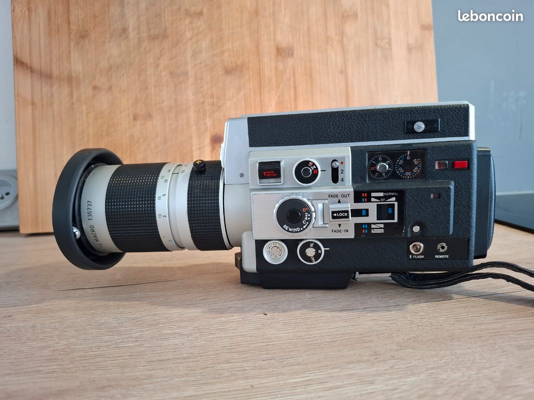 Caméra Super 8 Canon Auto Zoom 1014 – Électronique – Zoom Reflex – Argent – Japon